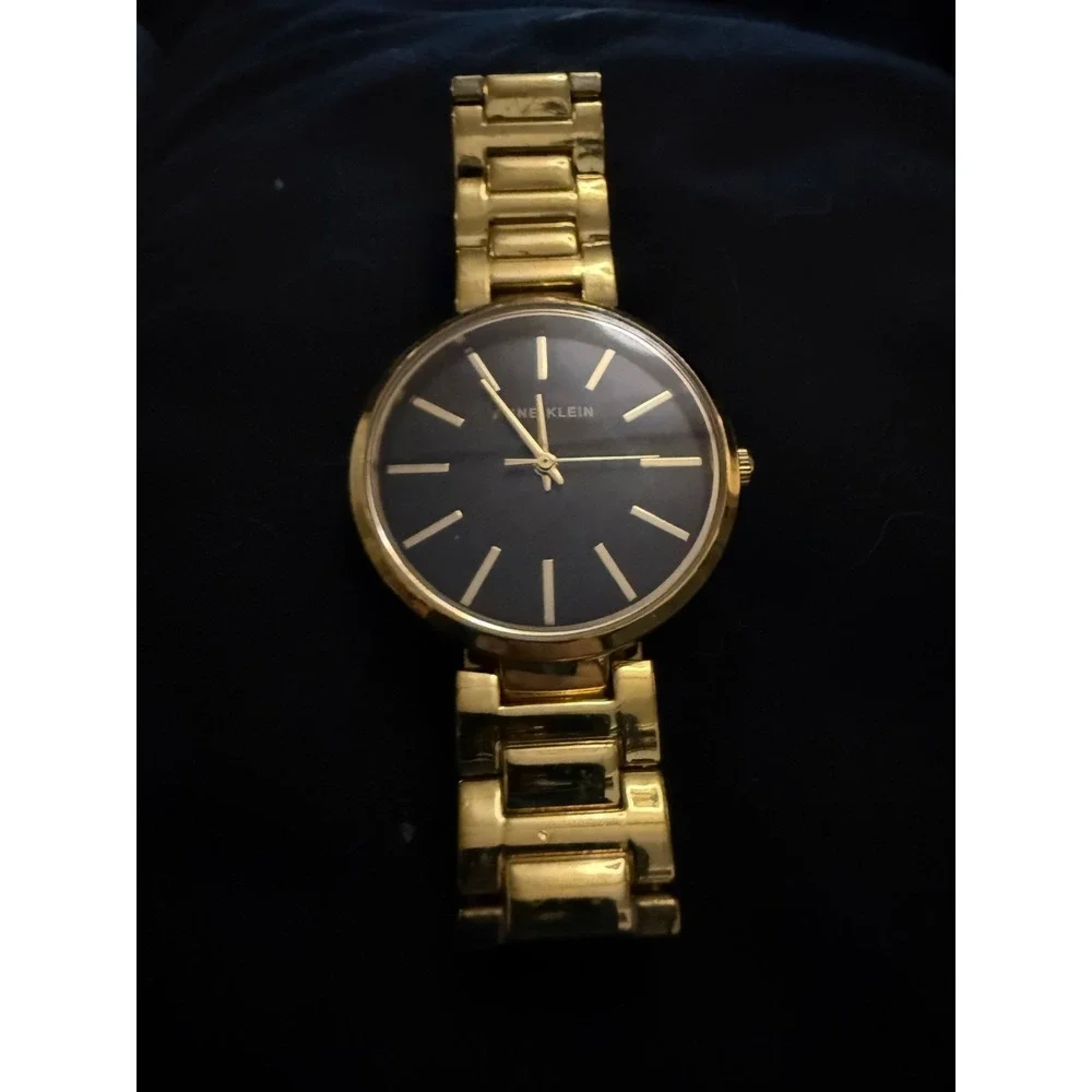 Anne Klein watch gold tone